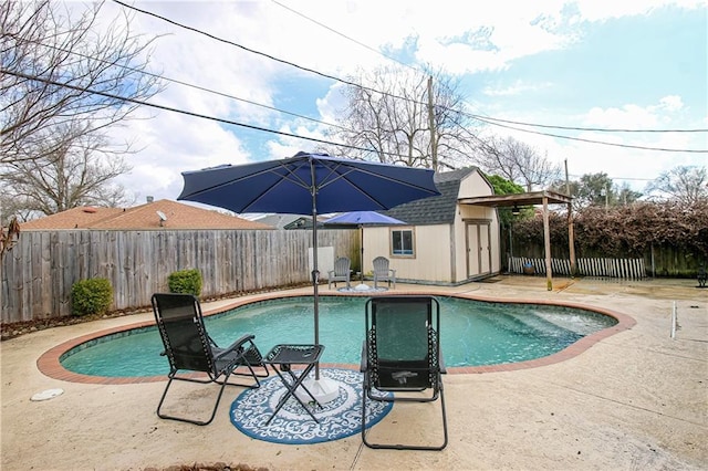 view of pool featuring a patio area