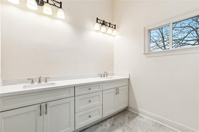 bathroom with vanity