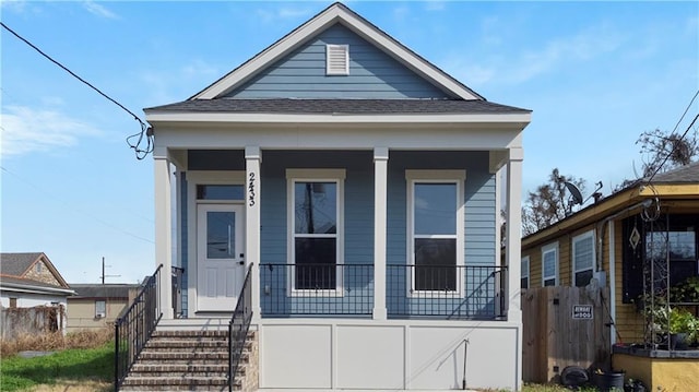 bungalow-style home with a porch