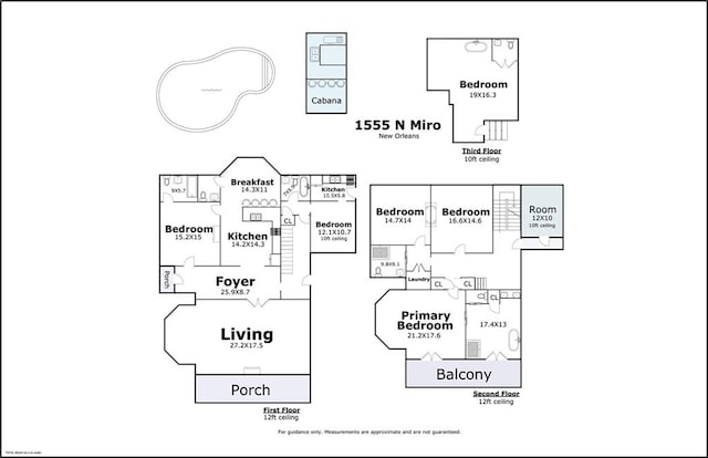 1555 N Miro St, New Orleans, LA 70119 - view of property floor plan