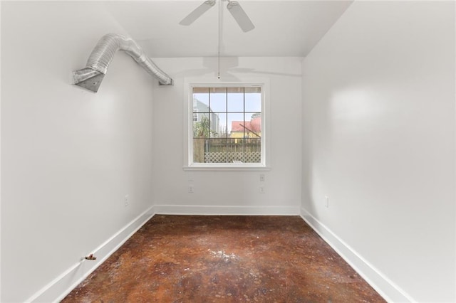 empty room with ceiling fan