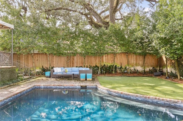 view of pool with outdoor lounge area