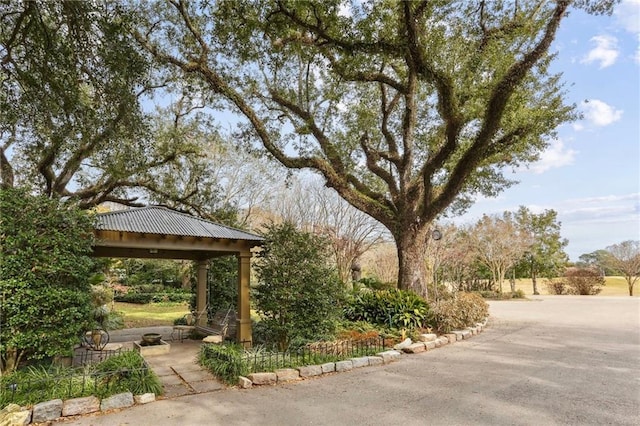 view of community with a gazebo