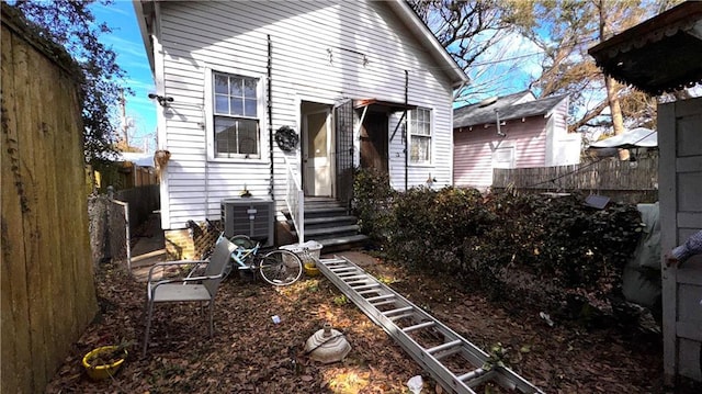 view of front of house with central AC unit