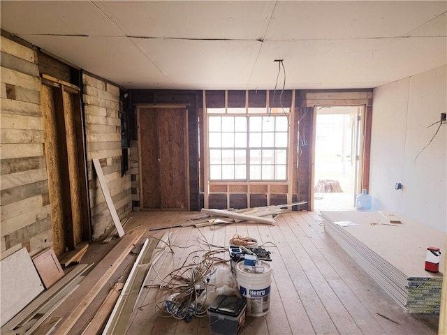 interior space with light wood-type flooring