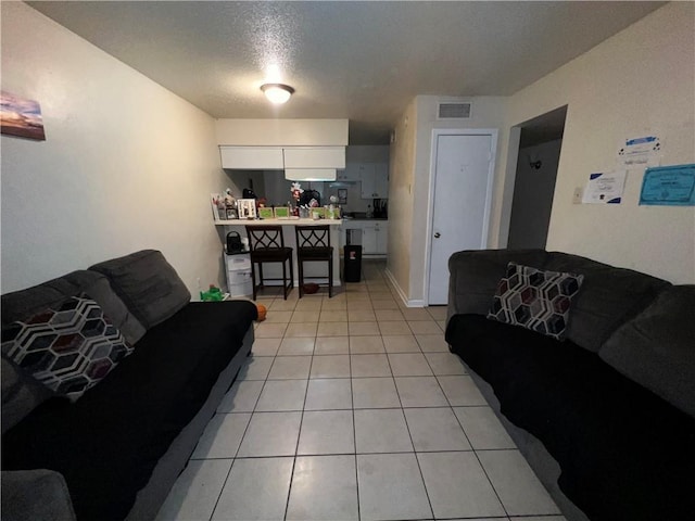 view of tiled living room