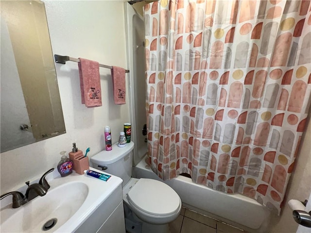 332022 Kabel Dr, New Orleans, LA 70131 - bathroom with vanity, shower / bathtub combination with curtain, and tile patterned flooring