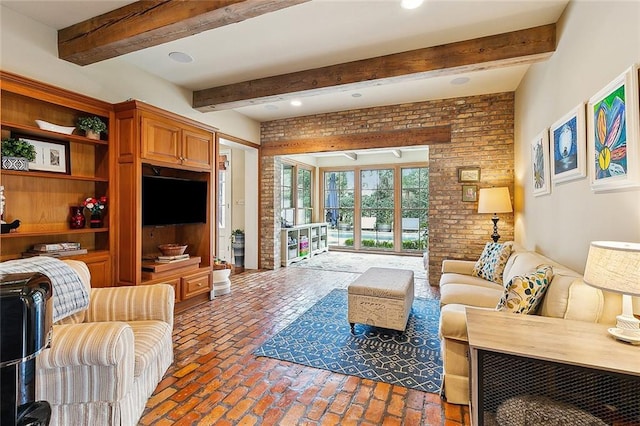 170 English Turn Dr, New Orleans, LA 70131 - living room with beam ceiling