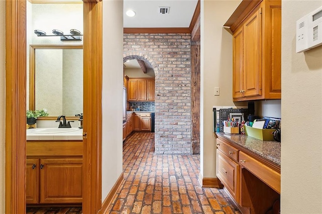 170 English Turn Dr, New Orleans, LA 70131 - kitchen with sink and backsplash