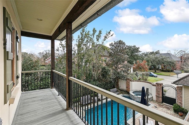 170 English Turn Dr, New Orleans, LA 70131 - balcony featuring an in ground hot tub