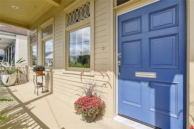 view of doorway to property