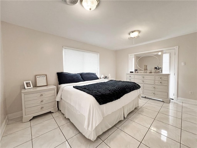 view of tiled bedroom