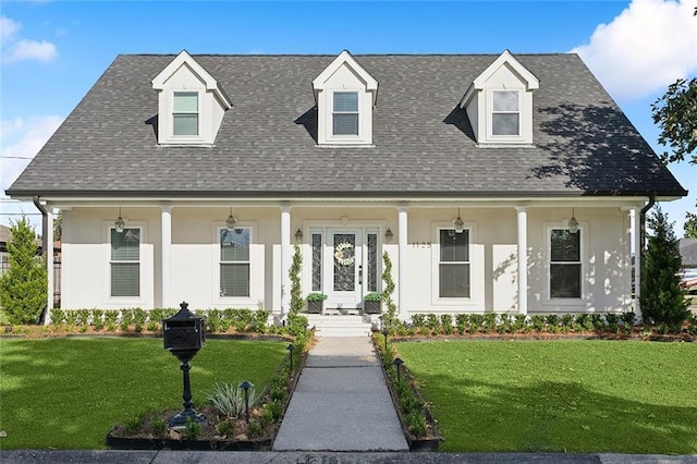 1125 Kingswood Dr, Westwego, LA 70094 - view of front of home featuring roof with shingles, stucco siding, and a front lawn