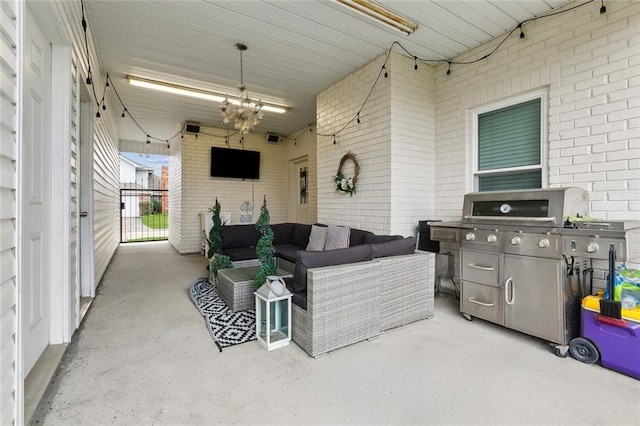 1125 Kingswood Dr, Westwego, LA 70094 - view of patio with grilling area and an outdoor hangout area