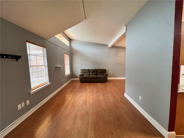 unfurnished room with light wood-type flooring