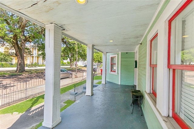 view of patio with covered porch