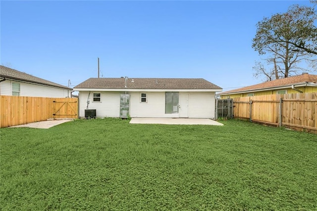 3005 Jasper St, Kenner, LA 70065 - rear view of property with a patio, a yard, and central air condition unit