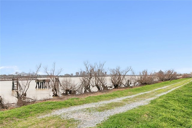 view of street with a rural view