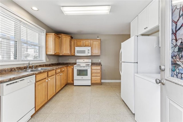 22830 22nd St, New Orleans, LA 70124 - kitchen featuring sink and white appliances