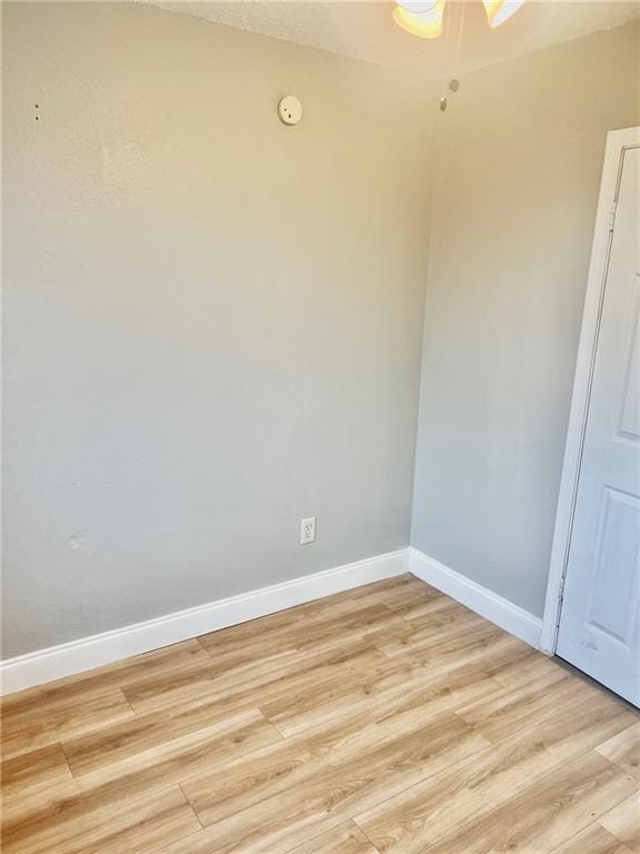 empty room featuring light hardwood / wood-style floors