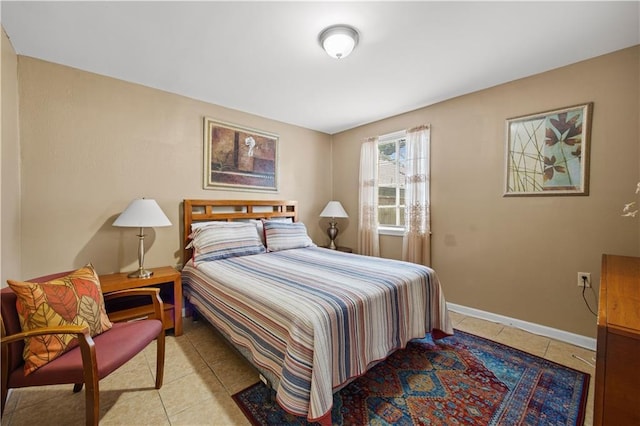 view of tiled bedroom