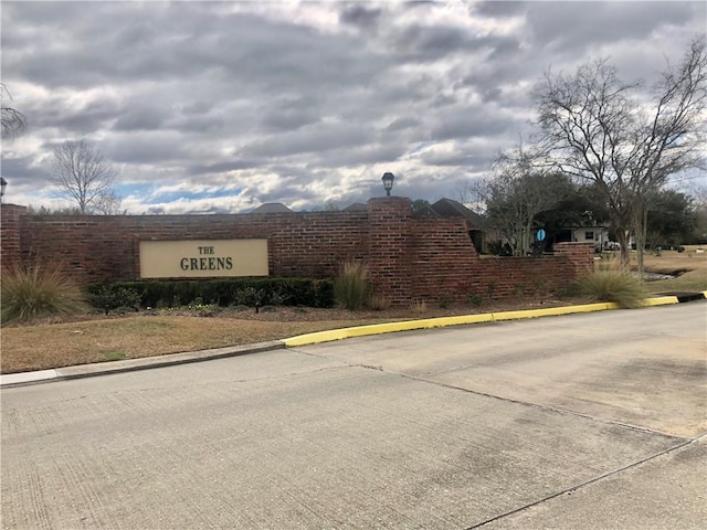 view of community sign