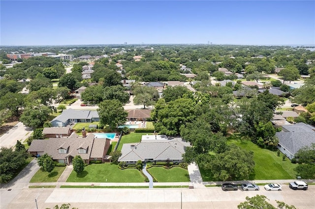 bird's eye view featuring a residential view