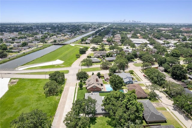 aerial view with a residential view