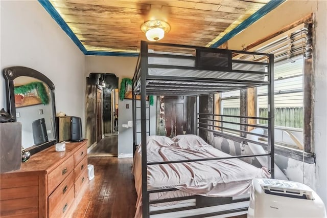 2226 Saint Bernard Ave, New Orleans, LA 70119 - bedroom with wooden ceiling and wood-type flooring