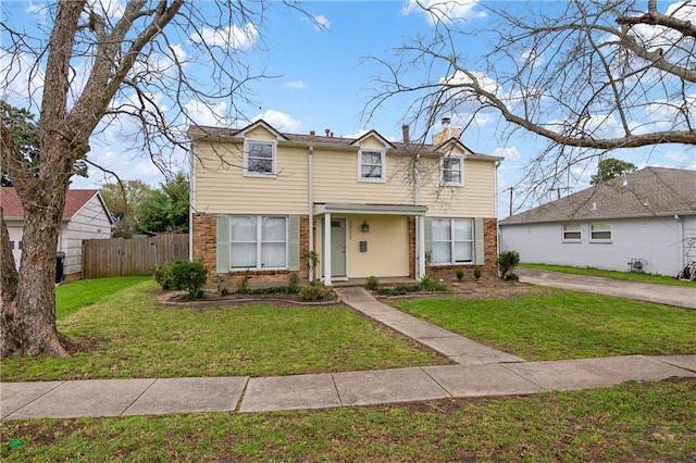 front of property with a front lawn