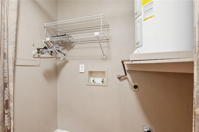 washroom featuring laundry area, hookup for a washing machine, and hookup for an electric dryer