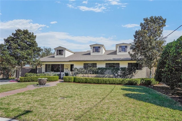 view of front facade with a front lawn