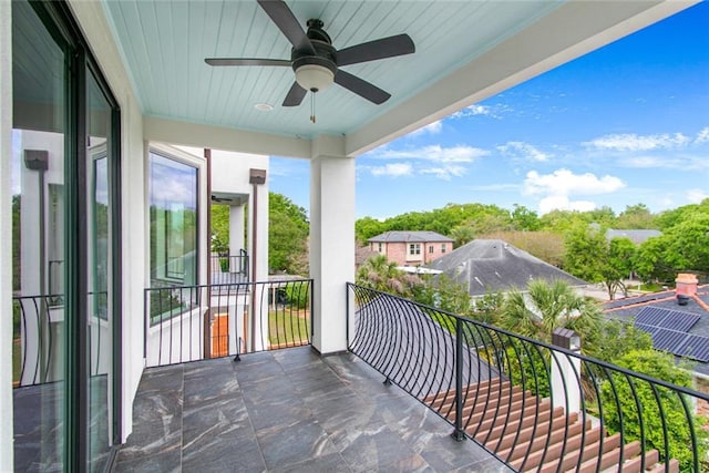 501 Emerald St, New Orleans, LA 70124 - balcony with ceiling fan