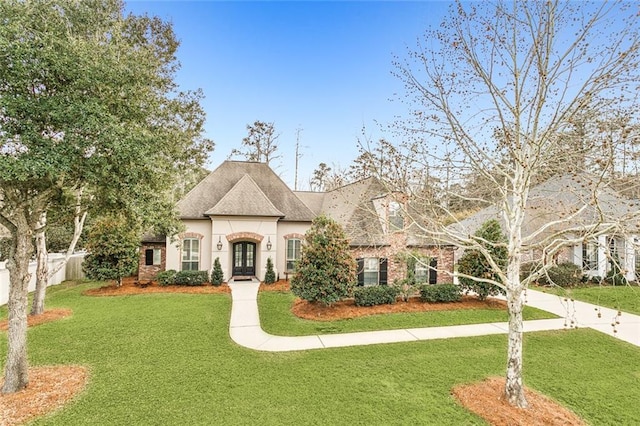 view of front of house with a front yard