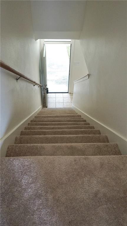 10600 Lakes Blvd Unit 901, Baton Rouge, LA 70810 - stairway with baseboards and carpet