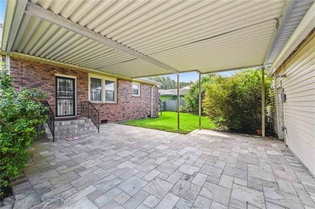 view of patio with fence