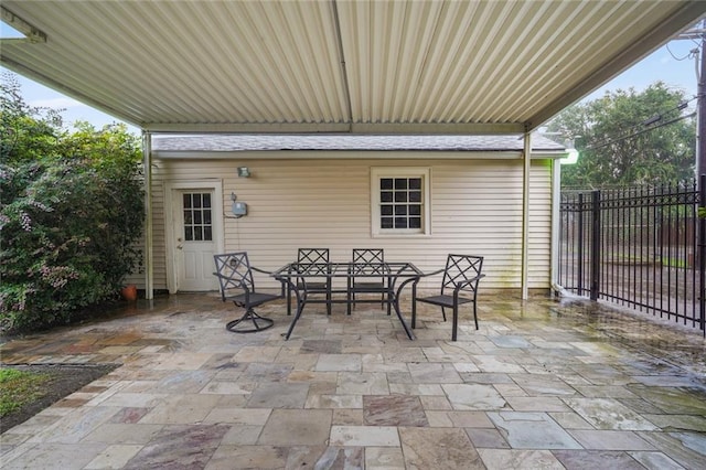 view of patio / terrace with fence