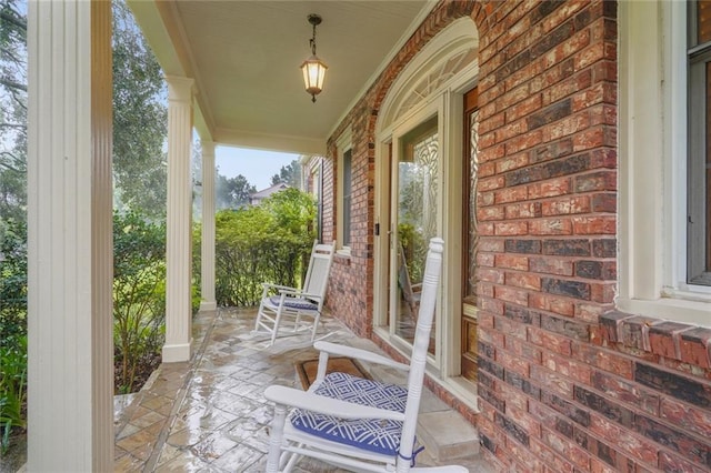 view of patio with covered porch