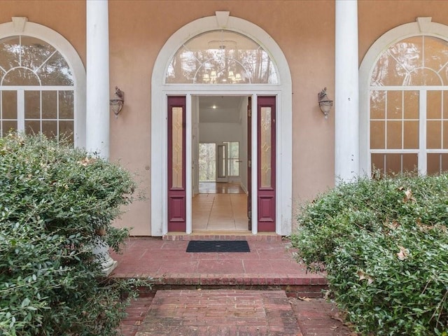 1220 Atalin St, Mandeville, LA 70448 - property entrance with stucco siding