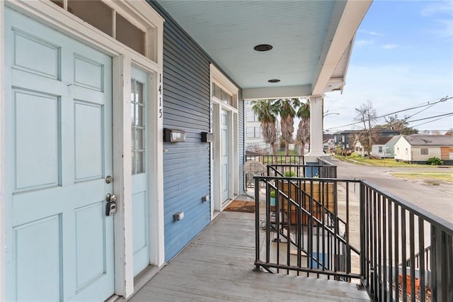 balcony featuring a residential view