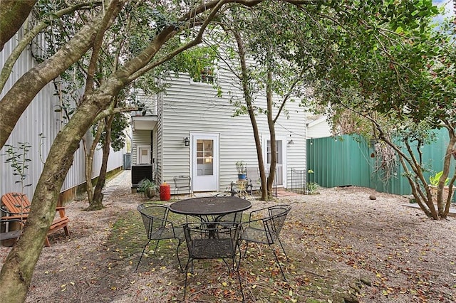 view of patio / terrace with fence and outdoor dining space