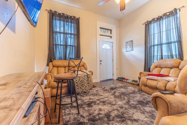 226062 N Roman St, New Orleans, LA 70117 - interior space with ceiling fan