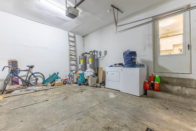 226062 N Roman St, New Orleans, LA 70117 - garage with separate washer and dryer and a garage door opener