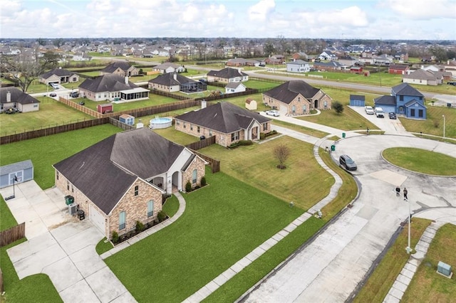 birds eye view of property featuring a residential view