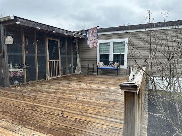 view of wooden deck