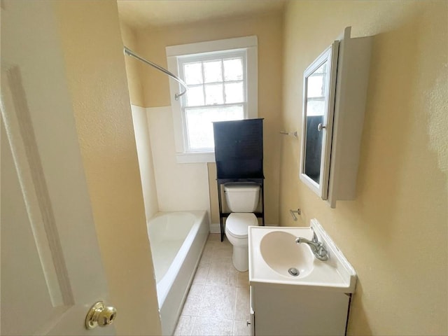 2425-27 Nashville Ave, New Orleans, LA 70115 - full bath featuring toilet, tile patterned floors, shower / washtub combination, and vanity