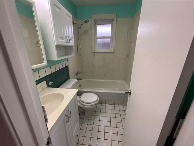 244 Waldo St, Metairie, LA 70003 - full bathroom with tile patterned flooring, vanity, toilet, and bathtub / shower combination
