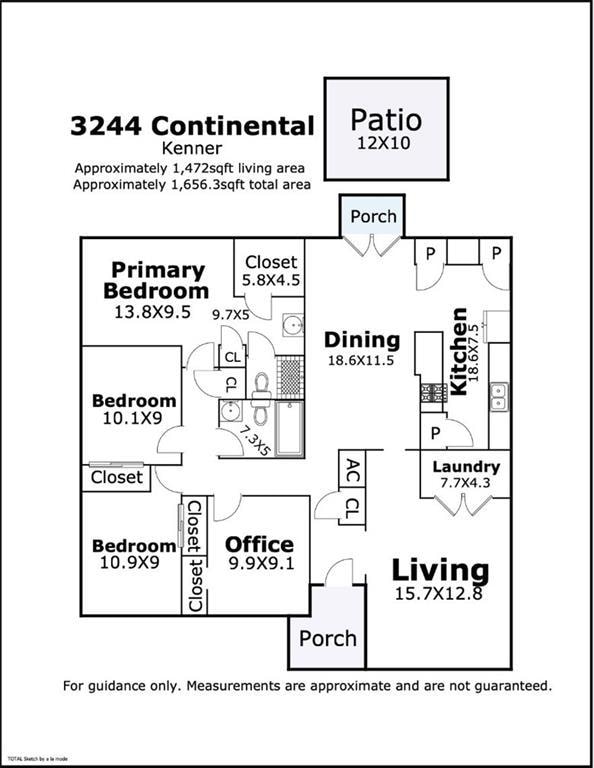 3244 Continental Dr, Kenner, LA 70065 - view of layout
