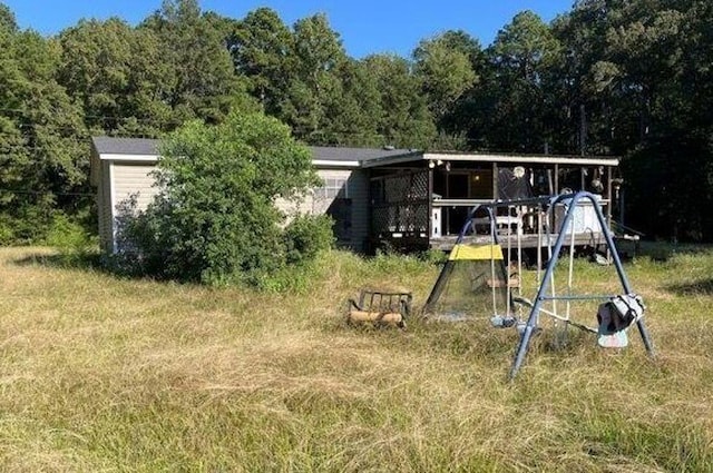 view of jungle gym