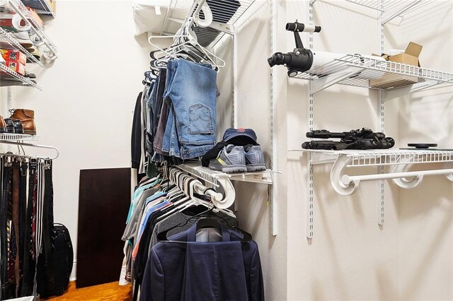 111 Columbia Pl, Slidell, LA 70458 - walk in closet with wood finished floors